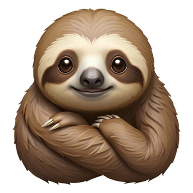 Cinematic Noble Sloth Portrait Emoji, Poised and serene, with a leisurely, gentle build and calm, wise eyes adorned with soft, textured fur, Simplified yet sharp and sophisticated features, highly detailed, glowing with a soft, tranquil glow, high shine, intelligent and unhurried, stylized with an air of relaxed authority, focused and composed, soft glowing outline, capturing the essence of a watchful and confident guardian that appears ready to slowly emerge from the screen with effortless grace! sticker
