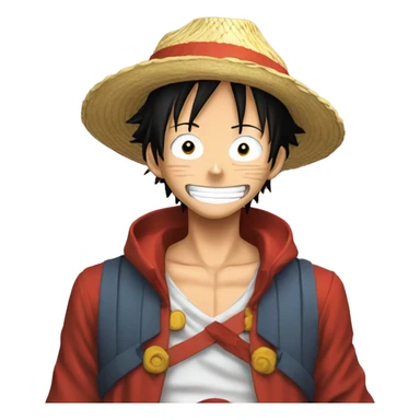 Luffy qui fait un coeur pour Moha sticker