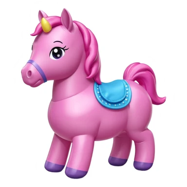 my little pony inflatable vinyl chubby horse toy figurine  sticker