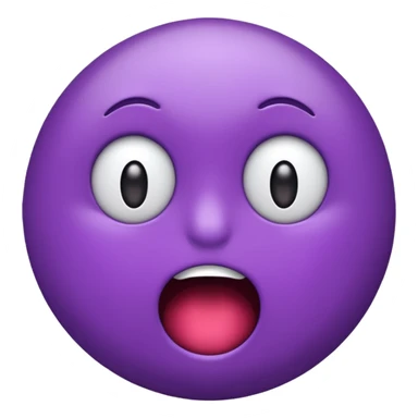 Shocked and horrified purple emoji sticker