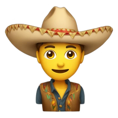 Chat avec un chapeau mexicain sticker