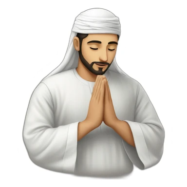 a muslim men from palestine making prayer for allah sticker