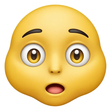 Create a royalty free "thinking" emoji with the mouth pulled up to the left and the eyes looking up to the right sticker