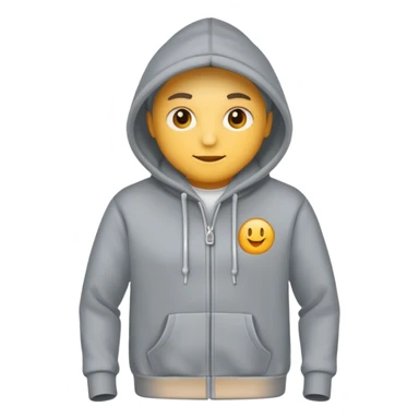 only clean grey hoodie cloth sticker