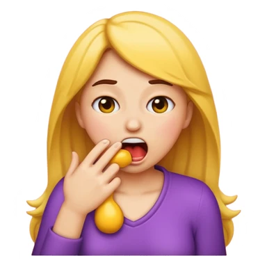 Women emoji choking herself  sticker
