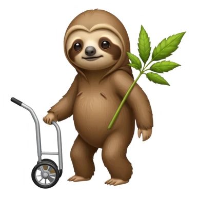 Sloth with a weed walker sticker
