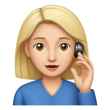 woman with hearing impairment sticker