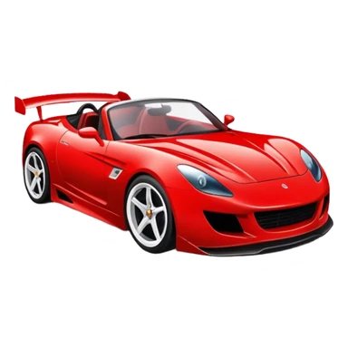 RED CAR WITH SPOILER AND WHITE MAGS sticker