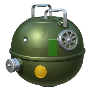 military green anti-personnel mine sticker