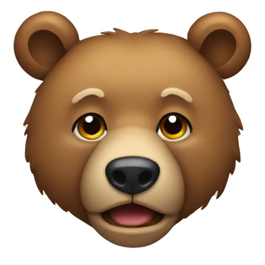 Bear head with a bow sticker