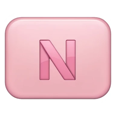 Netflix aesthetic "N" logo in pastel pink sticker