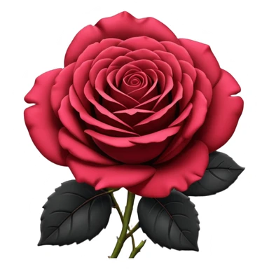 Create black rose emoji sticker