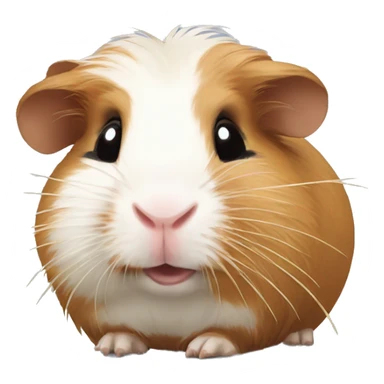 Guineapig with a strand of long grass hay in his mouth sticker