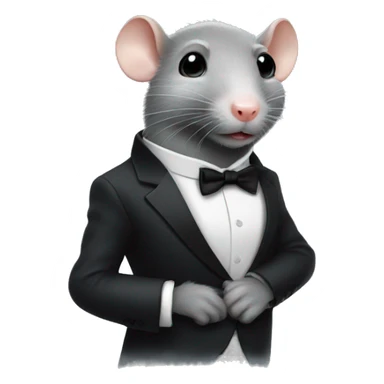 James bond as a rat sticker
