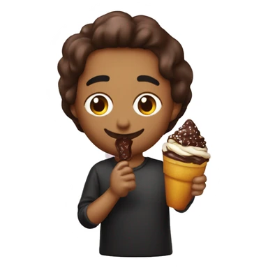 Zemmour qui mange une glace au chocolat noir qu’il aime pas sticker