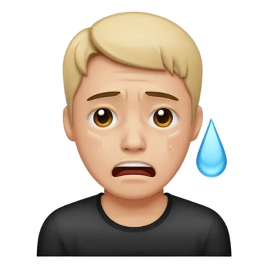 Jaw dropped crying face sticker