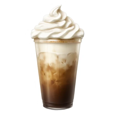 Iced coffee with whipped cream sticker