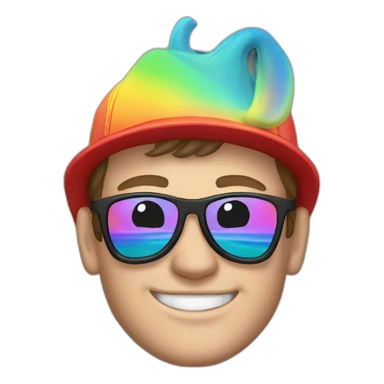 Jonathan Toews as rainbow beach bum sticker