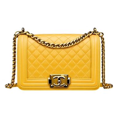 light yellow chanel le boy gold chain bag sticker