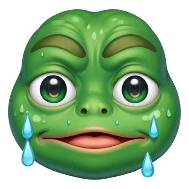pepe the frog crying alone sticker