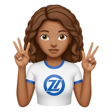 Zeta Phi Beta Sorority black women emoji. Make the logo ZφB sticker