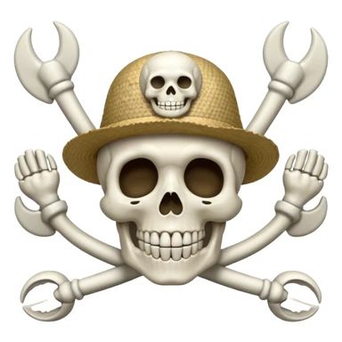 A skeleton with a propeller hat sticker