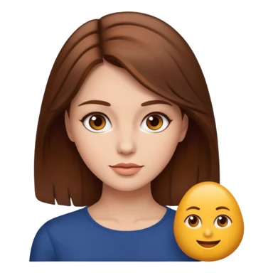 Mujer linda con pelo castaño lasio y morena clara sticker