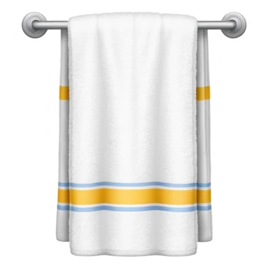 white hotel room towel sticker