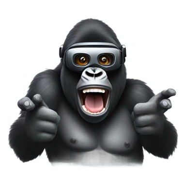 Gorilla tag gorilla with vr headset sticker