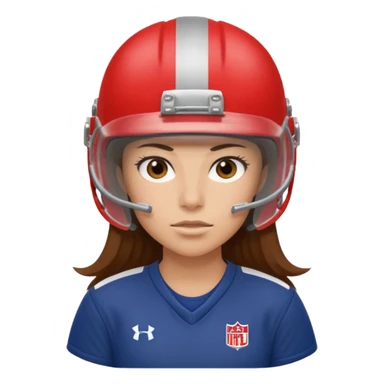 Long Haired Football Players, Female player sticker