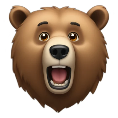 Grizzlybear surprised sticker