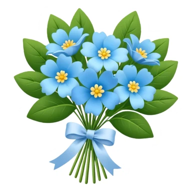 pale blue flower bouquet sticker