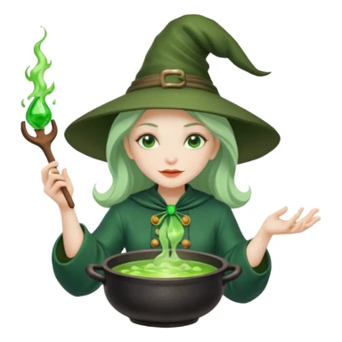 Mis enojos green witch cooking potion sticker
