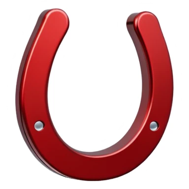 mettalic red horseshoe magnet sticker