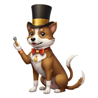 dog vintage-circus-performer-spitting-fire sticker