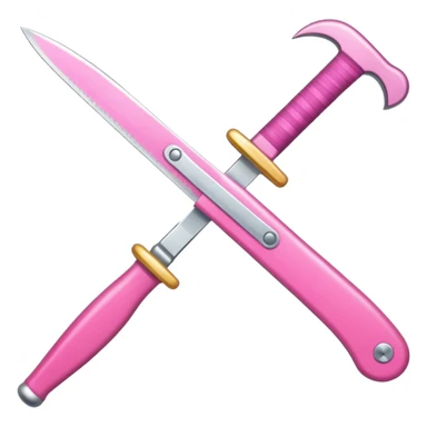 Pink bow knife sticker