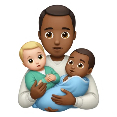 Diddy holding baby oi sticker