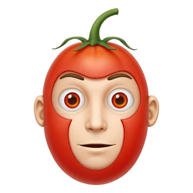 The man with the tomato head and the button eyes  sticker