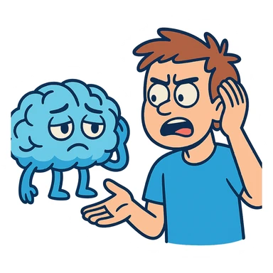 brain icon in flat-toon style, using primary colors #EDF6FE, #69CEFF, #4858FF and secondary colors #5AEEFE, #465AFE, #D0F2E3, #ADE0FE sticker