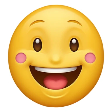 really happy emoji, joyful expression, bright and cheerful, classic emoji style sticker