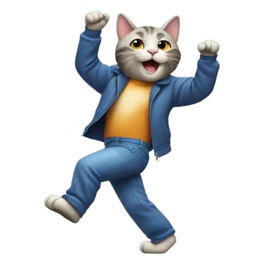 Cat dancing in disco sticker