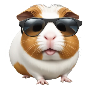 Guinea pig wearing sunglasses sticker
