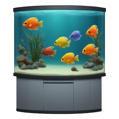 aquarium in a computer realistic sticker