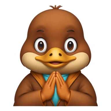 Perry the platypus praying sticker