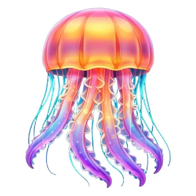 jellyfish with unique design and color sticker