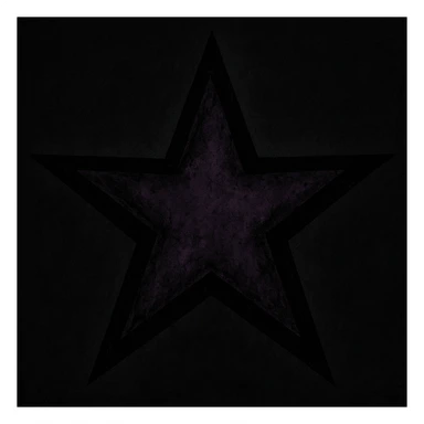 emo-style star, black and purple, moody sticker