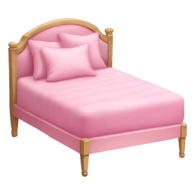 a pink bed with a ballerina pillow on it sticker