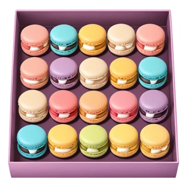 a box of single line of macaron



















 sticker