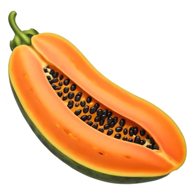 A beautiful papaya fruit is peeled and has black spots.It should be very ripe. sticker