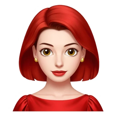 Anne Hathaway in red dress sticker